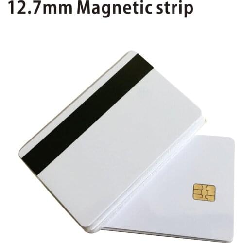10PCS White Contact Sle4442 Chip Smart IC Blank PVC Card With 2750 OE Hi-Co Magnetic Stripe