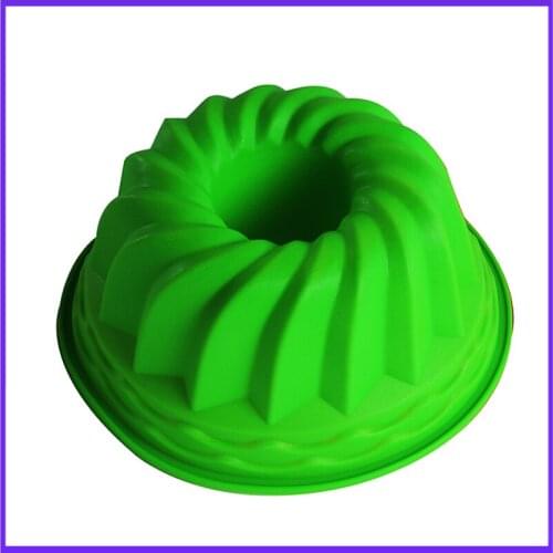 24cm*11cm Bundt Swirl Ring Silicone Cake Bread Pastry Tray Mold Pan Bakeware Mould Christmas Decorating Tools