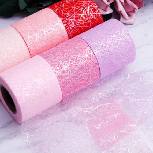 25Yards 6CM Symphony Spider Web Yarn Tulle Roll Organza Ribbon Party Supplies DIY Hair Bows Handmade Materials Y2021030501