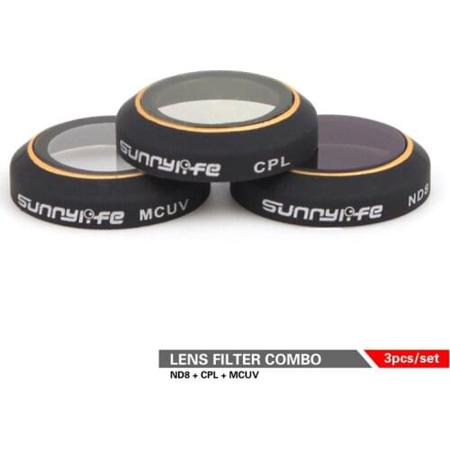 3Pcs ND8 + CPL Circular Polarizer + MCUV UV Camera Lens Filter Kit/Set for DJI MAVIC PRO (Won't Affect Gimbal Calibration)