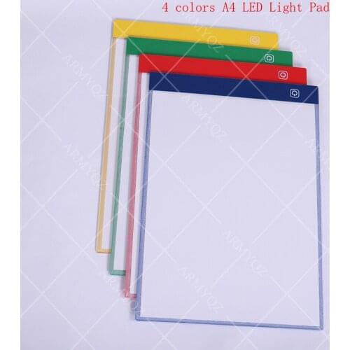 4 colors A4 Diamond Painting LED Light Tablet Pad Tool Diamond Mosaic Accessories Three Level Dimmable