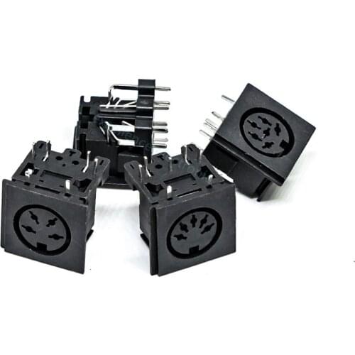 5PCS/Lot Big S Terminal DIN4 DIN5 DIN6 DIN7 DIN8 Female Socket Connector 4P/5P/6P/7P/8P PCB Panel Mount