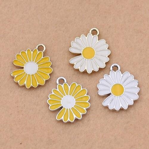 5pcs Silver Plated Flower Charm Pendants Jewelry Making Bracelet Findings Handmade Jewelry Diy Accessories Craft 18x16mm
