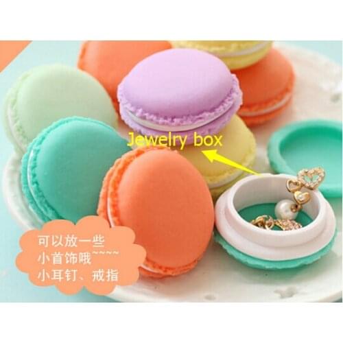 Free shipping wedding decoration Macaroon Mini Jewelry Box Carry on portable Debris storage box Kit #5173 Z1