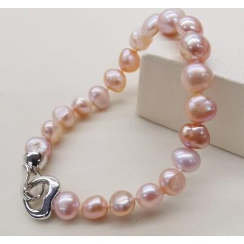 DAIMI Pearl Bracelet Natural Freshwater Black//PurpleWhite/Pink Pearl Bracelet Fine Pearl Jewelry For Women
