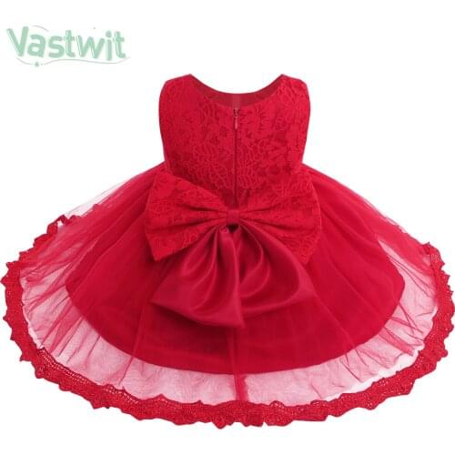 Baby Girl White Baptism Dress Newborn Princess Birthday Party Wear Kid Floral Lace Christening Ball Gown Dresses for Girls 0-24M