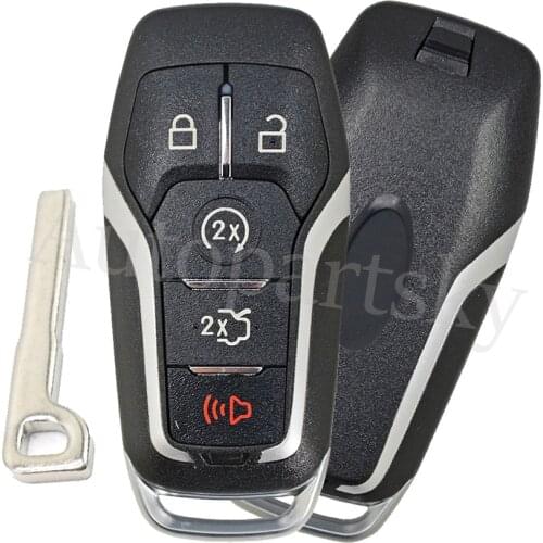 Remote Key Case 5 button 164-R7989 for Ford Edge Explorer Fusion 2015 2016 2017 M3N-A2C31243300 Smart Key Fob Shell