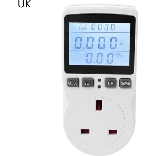 EU BR UK Plug Socket Digital Wattmeter Meter Power Consumption Watt Energy Meter KWh AC 220V 110V Electricity Analyzers Monitors