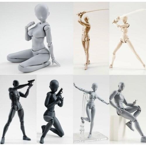 14cm Sketch Draw Male Female Movable Body Chan Joint Artist Art Painting Anime Figure Shf Action Figure Toy Model Draw Mannequin