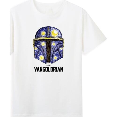 The Mandalorian Painting Printed T Shirts Cute European Clothes Kawaii Disney Short Sleeve Streetwear Fashion Men Tops Tee