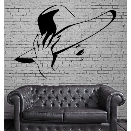 Hot Sexy Girl Wall Stickers Beauty Hair Spa Salon Mural Wall Art Decor Wall Sticker DIY Self-adhesive Wall Decal Wallpaper SA264