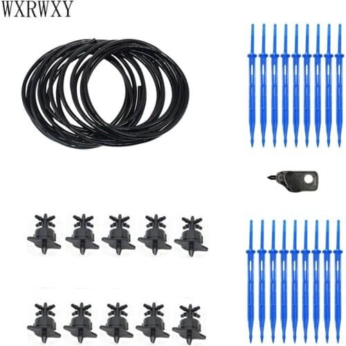 Micro drip irrigation dropper 4-way drip arrow 2-way arrow dropper irrigation system Potted plants with greenhouse 1set