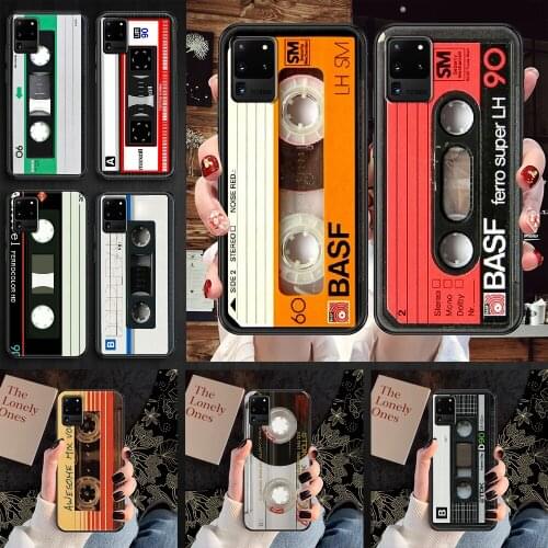 Classical Old Cassette Phone case For Samsung Galaxy Note 4 8 9 10 20 S8 S9 S10 S10E S20 Plus UITRA Ultra black luxury bumper