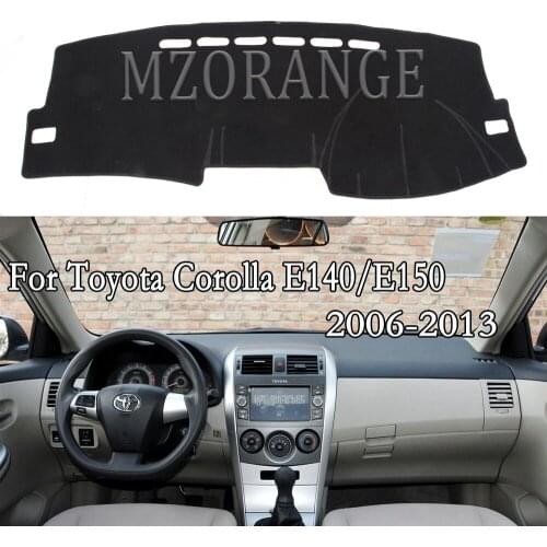 MIZIAUTO Dash Mat Dashmat Dashboard Cover For Toyota Corolla E140/E150 2006-2013 Car Sun Shade Dash Board Cover Red Black