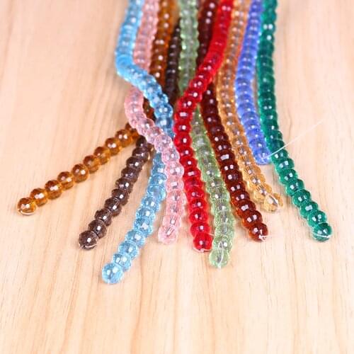 ZHUBI Charms Czech Faceted Glass Round Bead 6/8/10/12mm Loose Spacers Beads for Bracelet Making Women Accessories Craft Beads