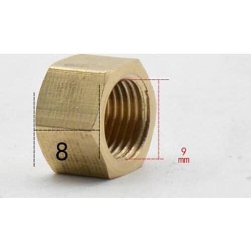 1/8" BSP Female Pipe Hex Head Brass End Cap Plug Fitting Coupler Connector Water Gas Oil
