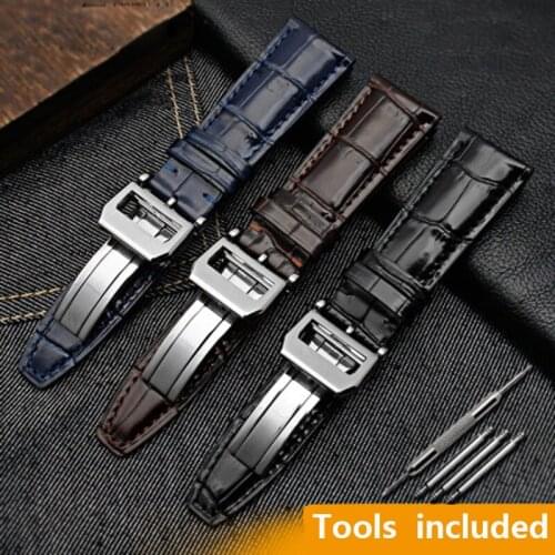 Elbow leather watch strap for Portugal Portuguese 7 day chain Singapore 7IW500705 IW500704 22 watch band