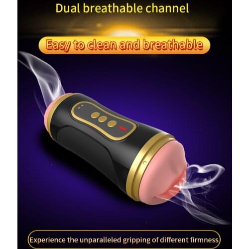 Masturbator Cup Aircraft Double Head Male Masturbation Real Vagina Adult Deep Throat Pussy Mouth Anal Sex Toys For Men Sex Shop