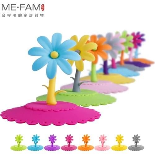 ME.FAM Fashion Colorful 3D DIY Lace Flower Silicone Cup Cover 10.5 cm Seal Dust-proof Copa Lid For Glass Ceramic Plastic Mug Cap