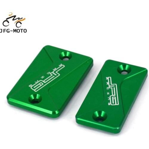 Motorcycle CNC Front And Rear Brake Reservoir Covers For Kawasaki KLX125 KLX150S KLX250 KLX150BF KLX230 KLX300R Dirt Bike