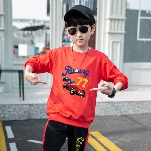 Cartoon Sweatshirts Children Boys Clothing Long Sleeve Casual Tops Autumn Winter Outwear Kids Clothes Sweatshirt For Teens 3-12Y