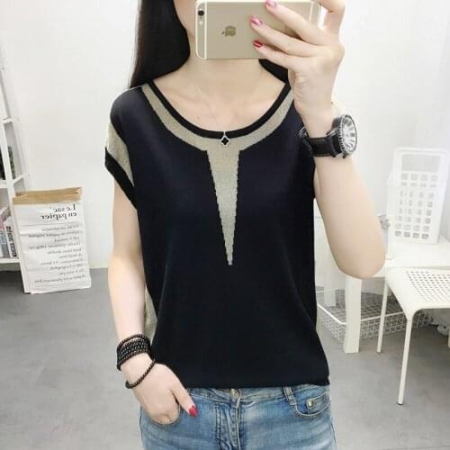 2021 New Summer T Shirt Women Elasticity Oversized T-Shirt Woman Clothes Female Tops Short sleeve Womens tube top knit Canale