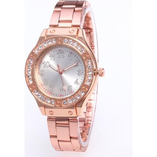 Wholesale Alloy Rhinestone Dress Watch Women Lady Wristwatch Dress Analog Quartz Watch Women Dress Wrist Watches 919511