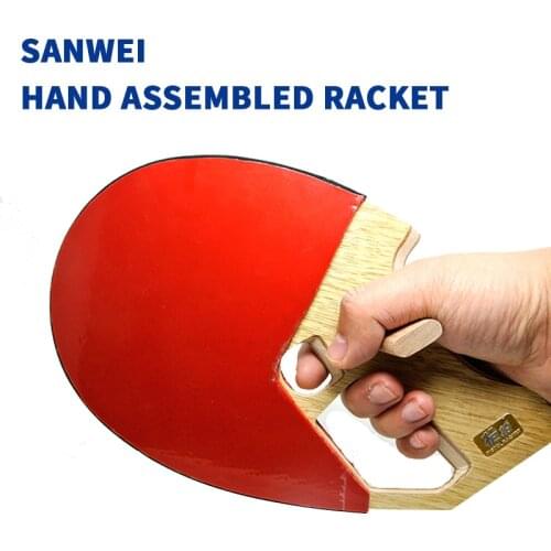 ITTF Approved SANWEI NEWEST Hand Assemble HAIFU Whale Rubber Pistol Table Tennis Racket/ ping pong Racket Send DHS Cover case