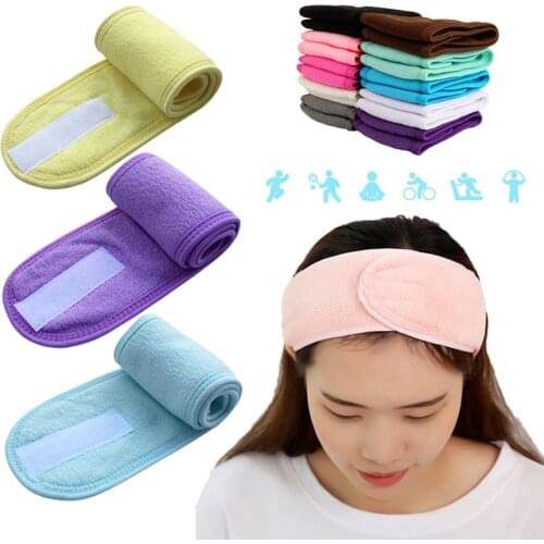 Adjustable Sports Headband Sweatband Yoga Spa Bath Shower Makeup Wash Face Cosmetic Hairband for Women Make Up Accessories