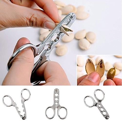 Melon Seed Opener Clamp Walnut Pine Household tool Sheller Nut Cracker Kitchen Nutcracker Plier Scissor sunflower