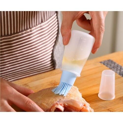 Silicone Oil Bottle Brush High Temperature Resistance Pancake Brush Non-Toxic Household Barbecue Baking Oil Brush Safety Health