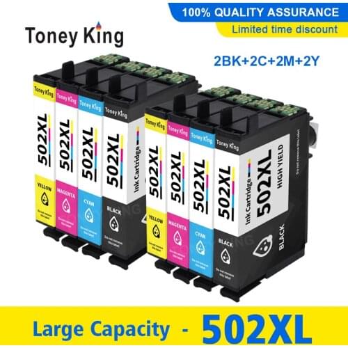 T502 502 502XL Full Compatible Ink Cartridge for Epson Expression Home XP-5100 XP-5105 Workforce WF-2860 WF-2865 Printer