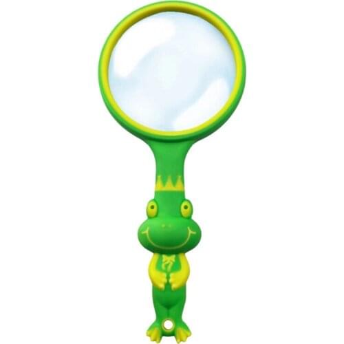 E7CD Magnifier Magnifying Glass Kids Reading Non-Slip Handheld Magnified Glasses