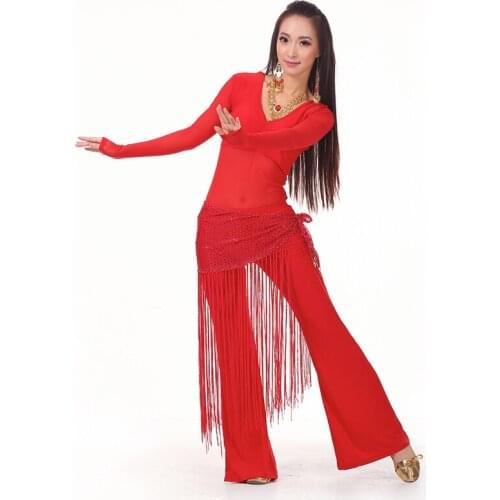 2016 Belly Dance Costume Set Professional Top&Pants&Hip Scarf Indian Dress Lady Belly Dancing Dance Wear Practice/Performance