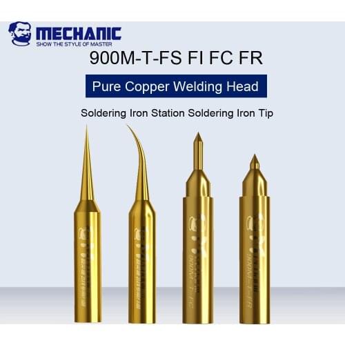 MECHANIC 99% Precision Pure Copper Fly Line Special Welding Head For 936 Soldering Station Soldering Iron Tip Welding Repair