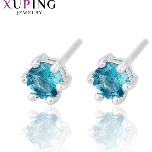 Xuping Light Green/Light Purple/Deep Purple Packaged for Sale Jewelry for Girls Earrings StudValentines Gifts 92022