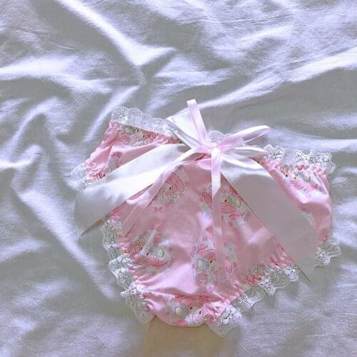 Women Girls Panties Sexy Cute See Through Lace Thongs Lolita Panty Briefs G String Anime Cosplay Lingerie Kawaii Pink Underwear