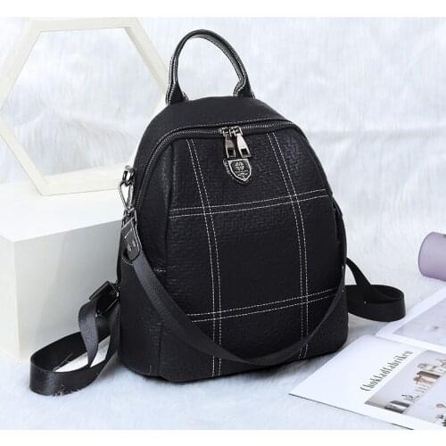 Women Leather Backpack Fashion Female Multifunction Shoulder Bag High Capacity Travel Bagpack Mochila Girl School Bags Sac A Dos