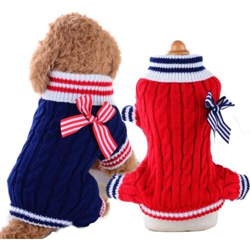 Winter Sweater Small Dogs cat Clothes Warm Soft Knitting Crochet Sweaters For Lovely Pet Dog Clothes Pet Supplies
