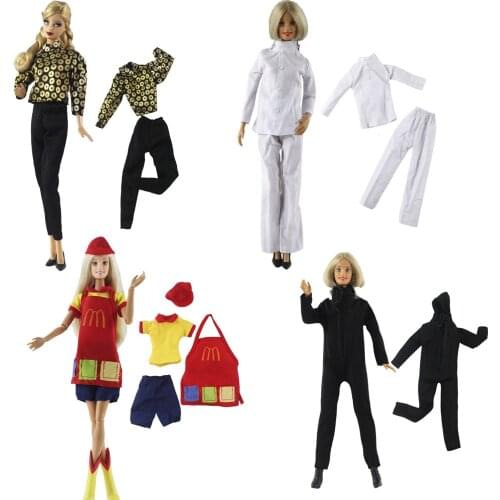 Handmade 1/6 Fashion Outfit Coat Casual Wear Shirt Vest Pants Skirt 30cm Doll Clothes For Barbie Doll Accessories Toy