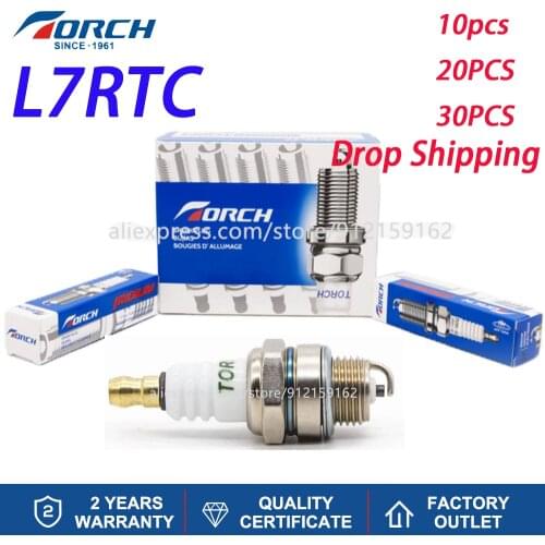 10pcs/lot Car Spark Plug Original TORCH L7RTC for NGK BPMR7A Champion 852 Bosch WSR5F Autolite 2974 Brisk PR15Y Drop Shipping