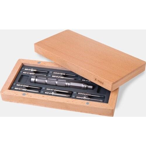 24 in one intensive screwdriver set Imported S2 steel solid wood box daily use smart kit repair maintain fixed up