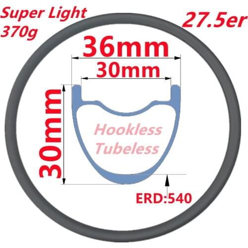 27.5er Carbon Wheels Rim Super Light MTB Bicycle Wheel Rims Quick Sale Carbon MTB Wheel Rim