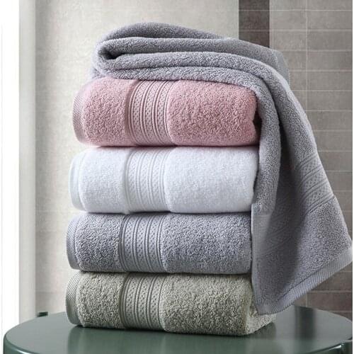 40CottonTowelSet Solid Color Large Thick Bath Towel Bathroom Hand Face Shower Towels Home Hotel For Adults toalla de ducha 3size