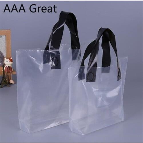 50pcs/Lot Plastic Shopping Bag Cloth /Shoes/ Food /Gift Packing Bags Carry Out for Retail Supermarket Grocery Pouches