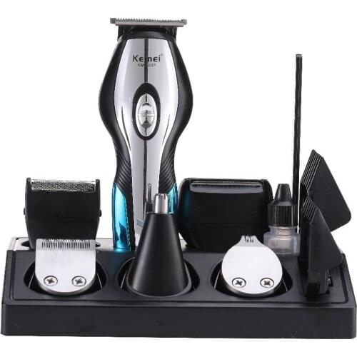 6 In 1 Professional Electric Hair Clipper Men Hair Trimmer Haircut Nose Shaver Beard Razor Styling Tools Shaving Machine