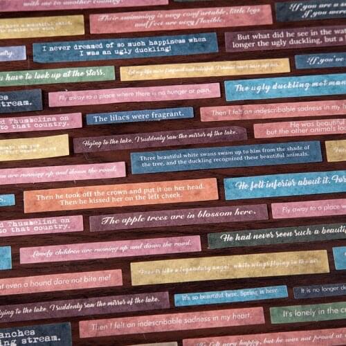 60 pcs/pack Fairy Tale Text Sticker DIY Diary Album Scrapbooking material collage Labels Decorative Stickers art marker