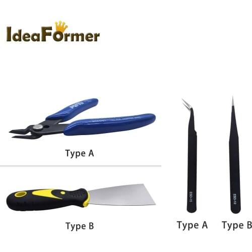 3D Printer Accessories 1pc 3D Printer Tool Handmade 3D Print Removal Tool Diagonal Pliers / Steel Spatula / tweezers