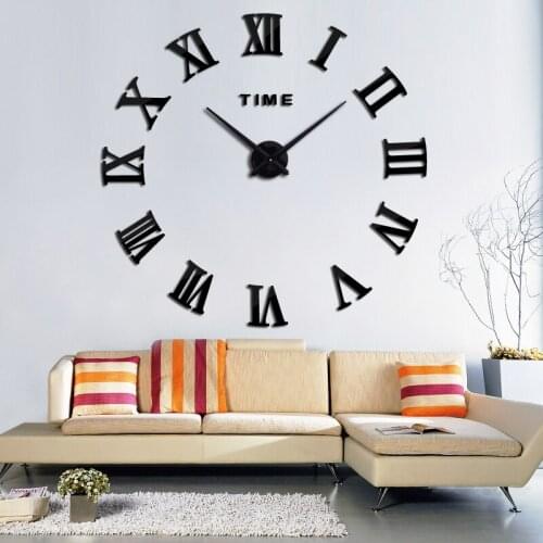 3D DIY New Creativity Style Wall Clock Watch Wall Stickers Home Living Room Kitchen Decoration Reloj De Pared Fashion