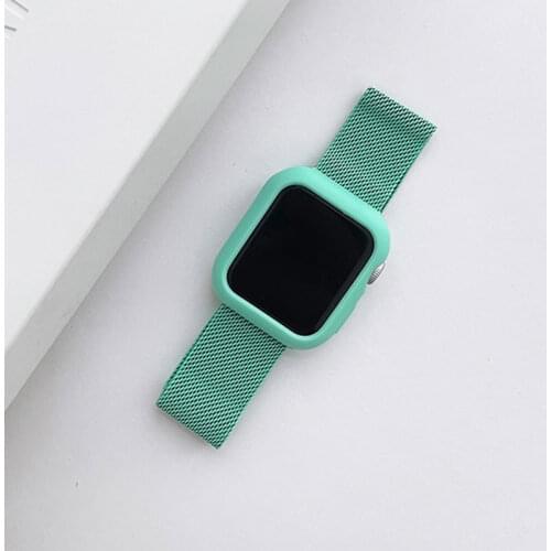 Hiyii Case+Band For Apple Watch Strap 44mm 40mm 38mm 42 mm Magnetic Loop smartwatch watchband bracelet iWatch 3 4 5 6 se band